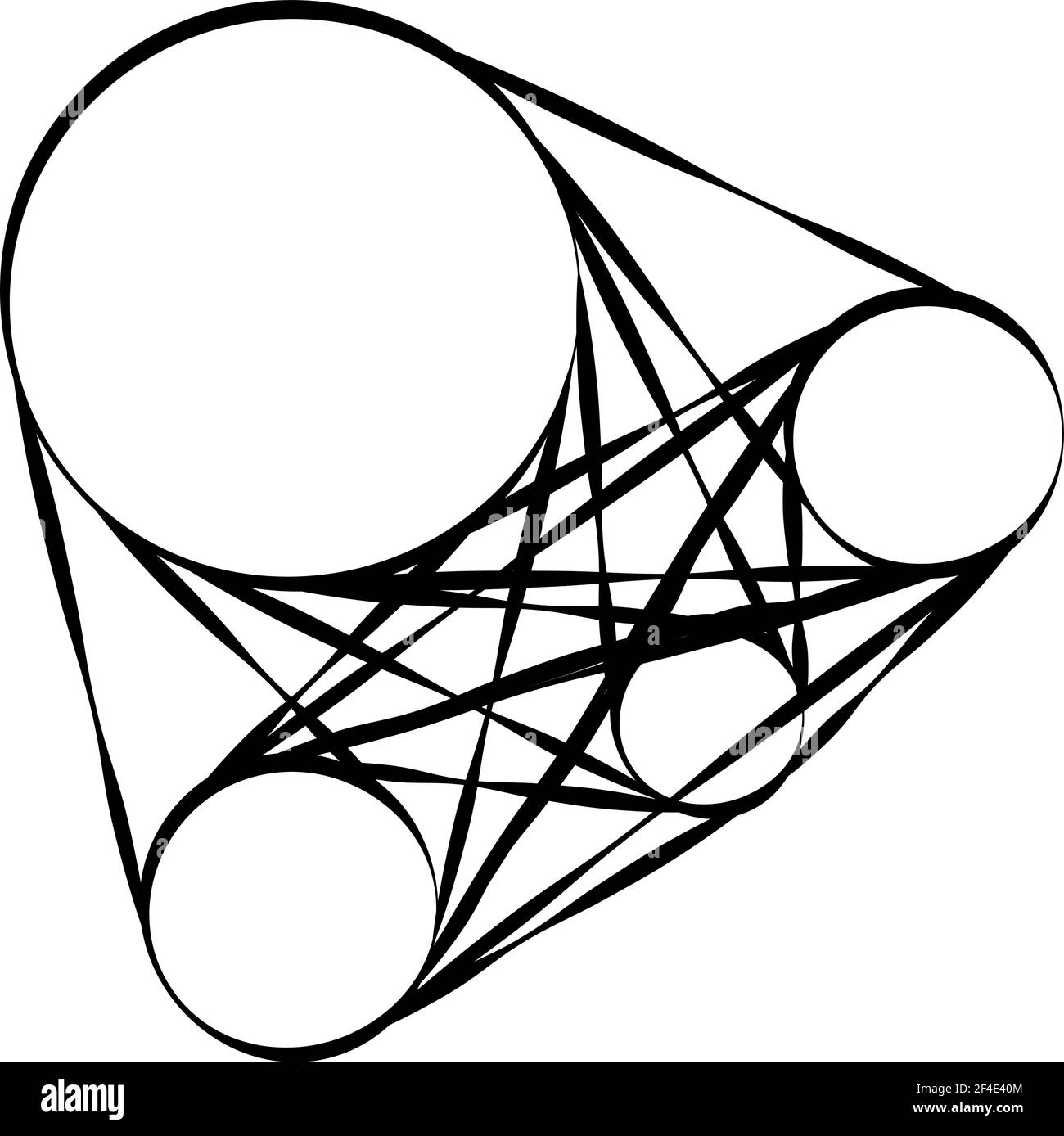 Abstraktes Motiv, Mandala Form Design Element - Stock Illustration, Clip Art Grafiken Stock Vektor