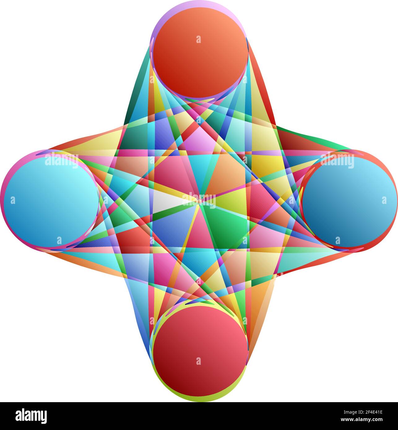 Abstraktes Motiv, Mandala Form Design Element - Stock Illustration, Clip Art Grafiken Stock Vektor