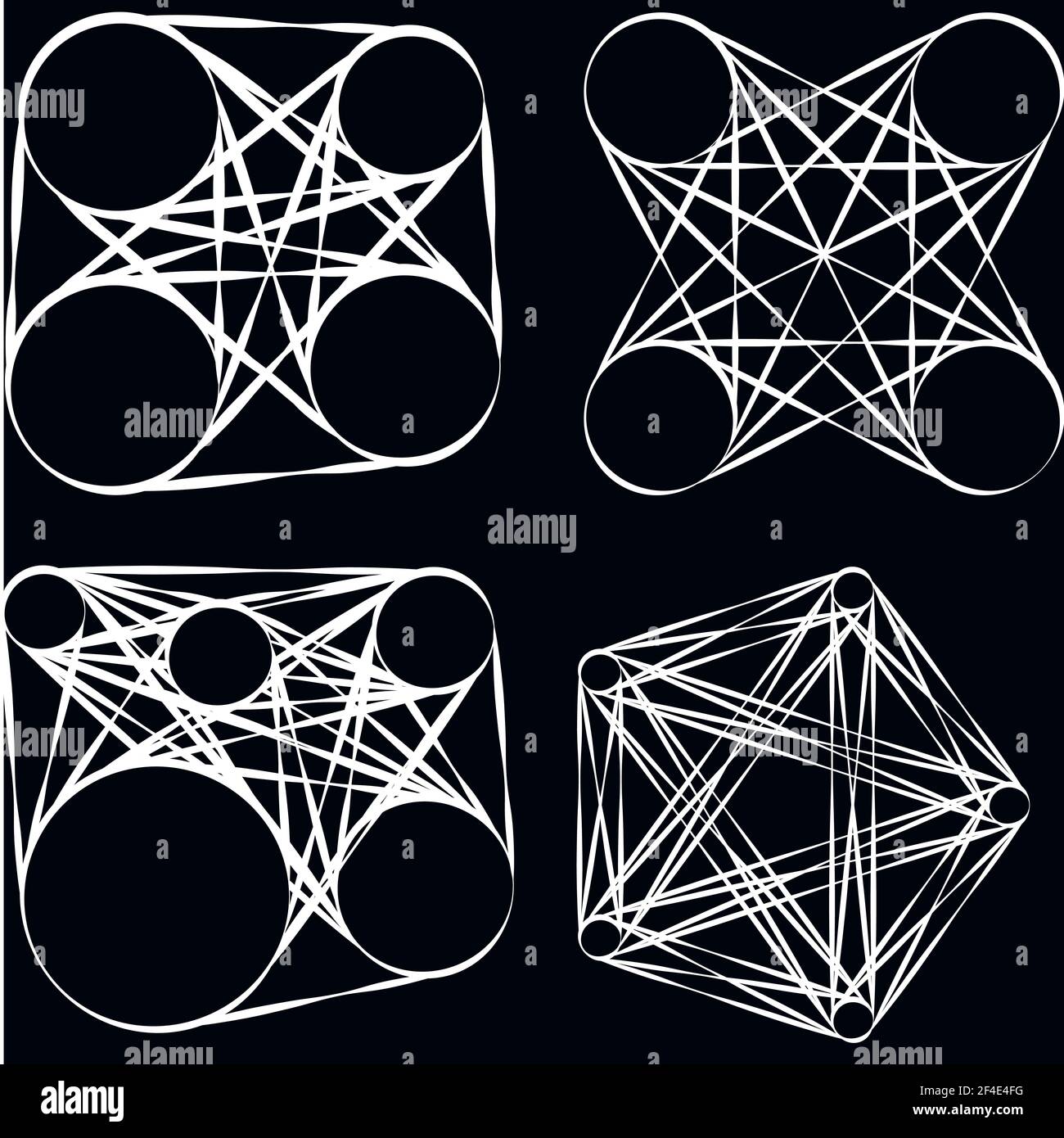 Abstraktes Motiv, Mandala Form Design Element - Stock Illustration, Clip Art Grafiken Stock Vektor