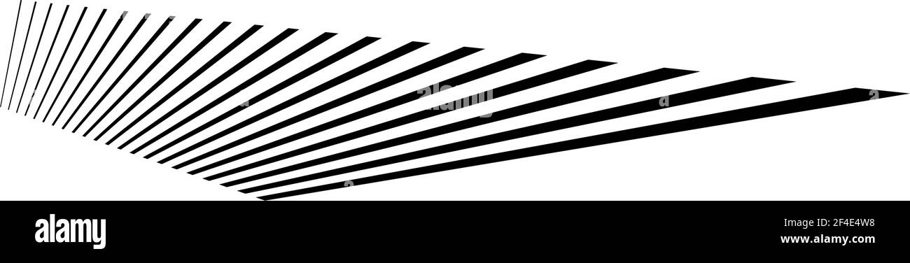 Parallele gerade Linien, Streifen in Perspektive, 3d – Stock Illustration, Clip Art Grafiken Stock Vektor