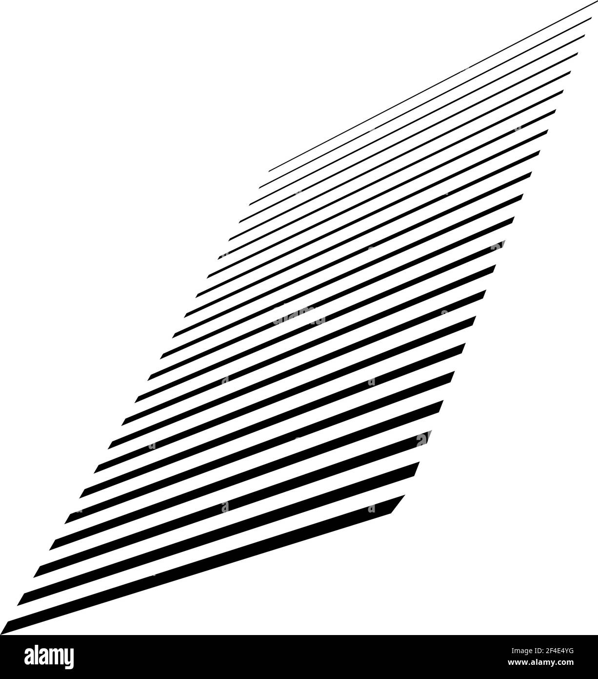 Parallele gerade Linien, Streifen in Perspektive, 3d – Stock Illustration, Clip Art Grafiken Stock Vektor