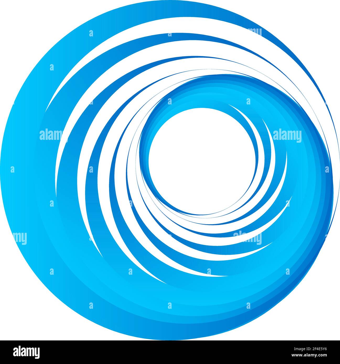 Zyklischer Kreis, Helix, Spiralelement. Konzentrische Form mit Rotations-, Zentrifuge- und Kreideeffekt. Vektordarstellung „Drehen“, „Wirbeln“ und „Wirbeln“ – S Stock Vektor