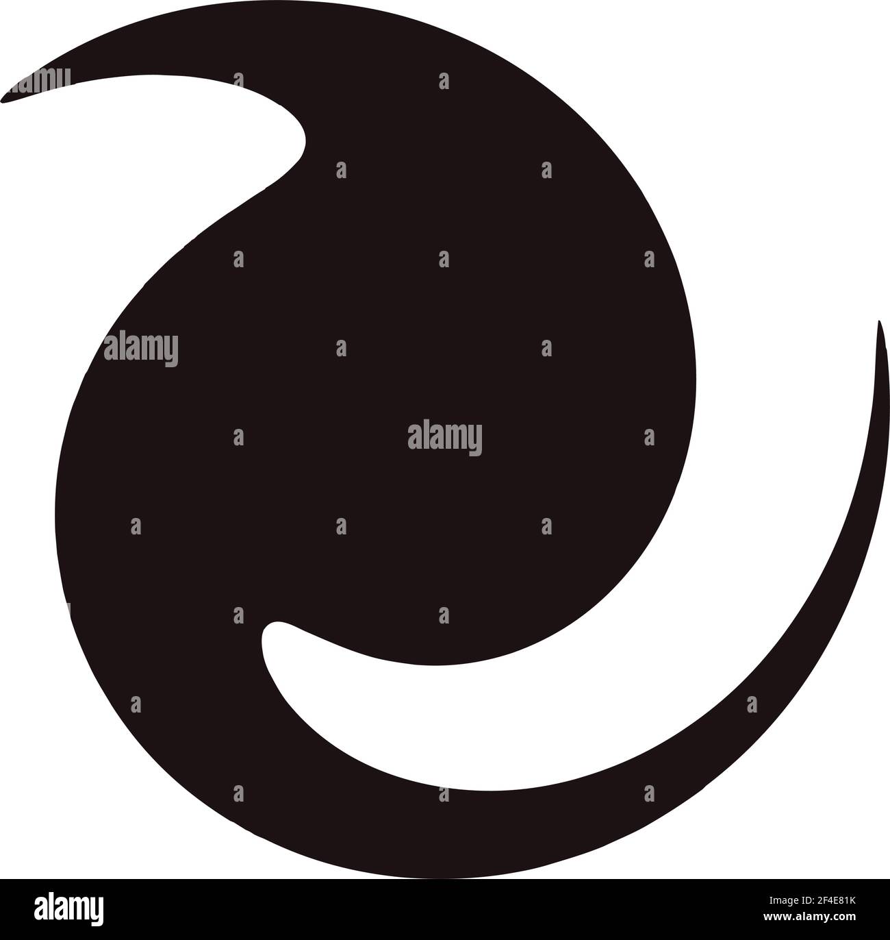 Zyklischer Kreis, Helix, Spiralelement. Konzentrische Form mit Rotations-, Zentrifuge- und Kreideeffekt. Vektordarstellung „Drehen“, „Wirbeln“ und „Wirbeln“ – S Stock Vektor