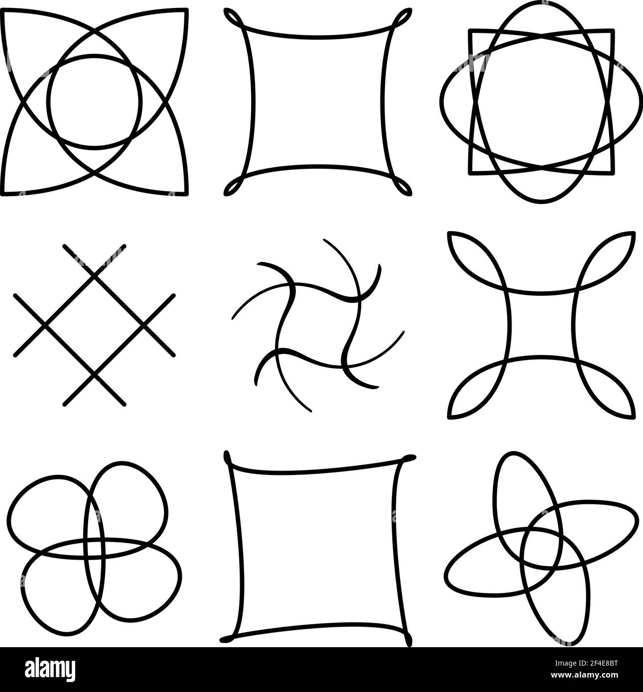 Abstraktes Motiv, Mandala Form Design Element - Stock Illustration, Clip Art Grafiken Stock Vektor