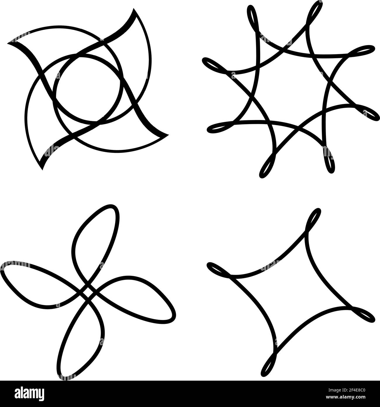 Abstraktes Motiv, Mandala Form Design Element - Stock Illustration, Clip Art Grafiken Stock Vektor