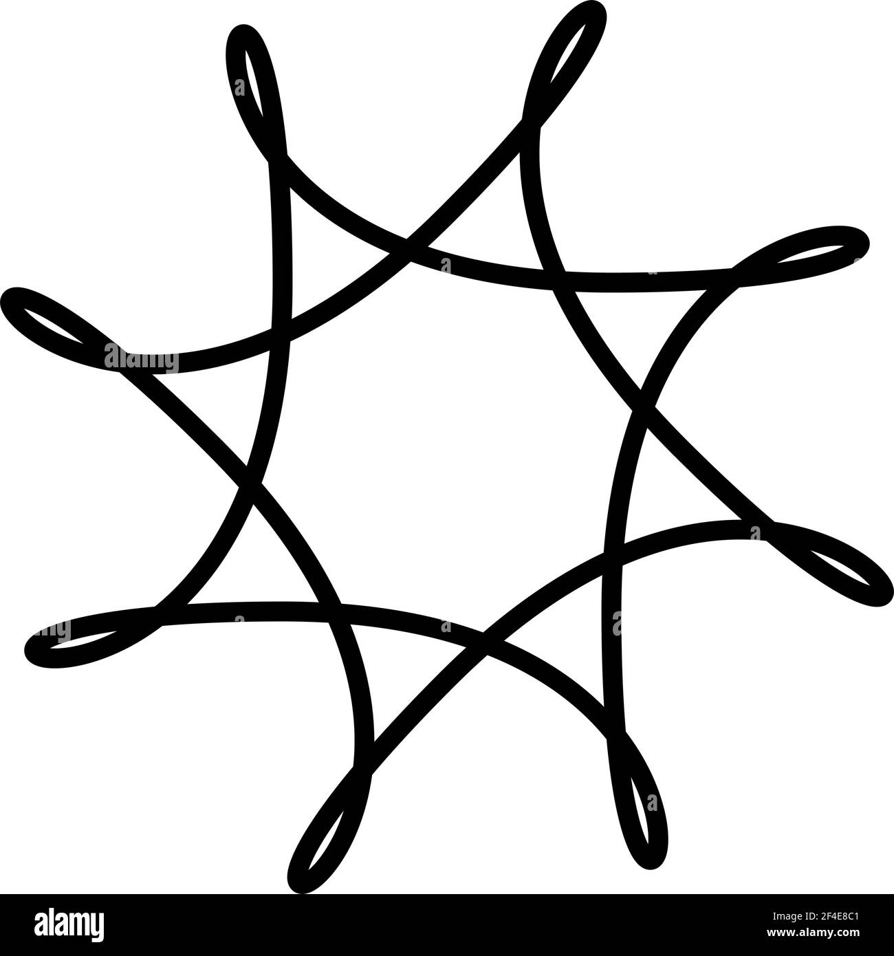 Abstraktes Motiv, Mandala Form Design Element - Stock Illustration, Clip Art Grafiken Stock Vektor