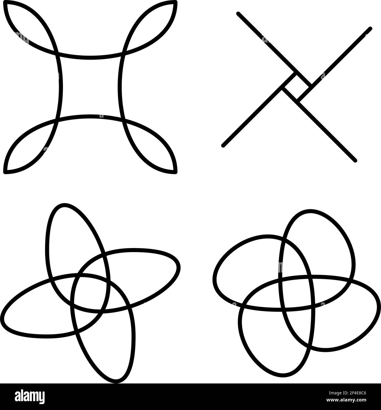 Abstraktes Motiv, Mandala Form Design Element - Stock Illustration, Clip Art Grafiken Stock Vektor