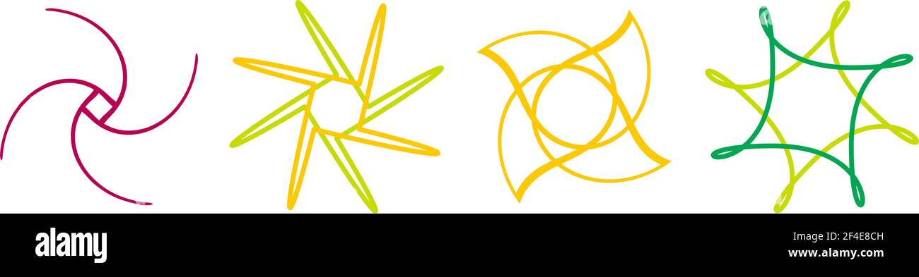 Abstraktes Motiv, Mandala Form Design Element - Stock Illustration, Clip Art Grafiken Stock Vektor