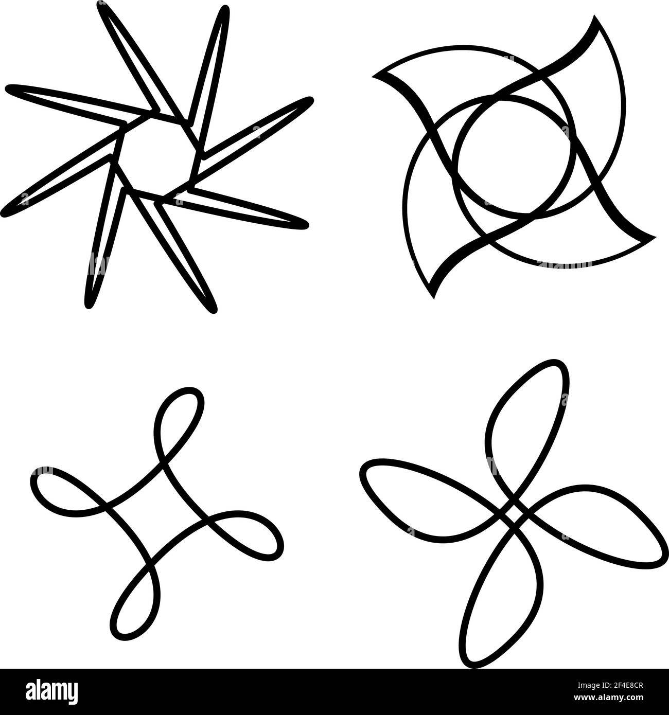 Abstraktes Motiv, Mandala Form Design Element - Stock Illustration, Clip Art Grafiken Stock Vektor