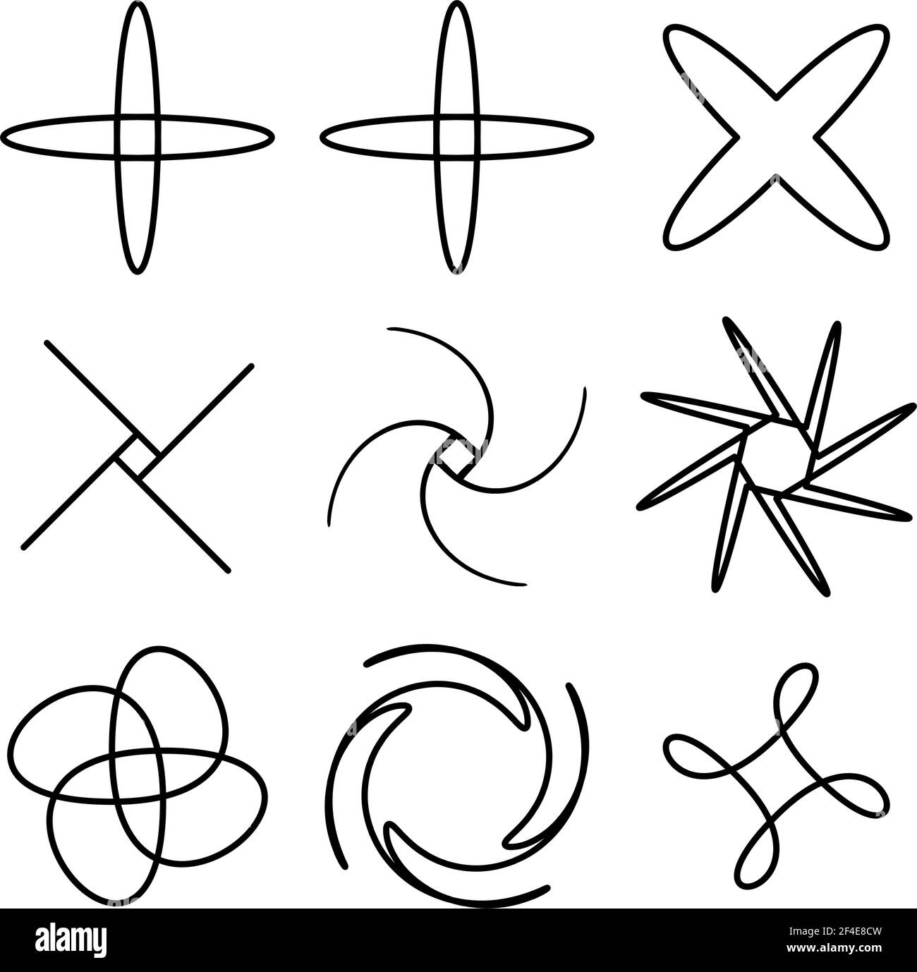 Abstraktes Motiv, Mandala Form Design Element - Stock Illustration, Clip Art Grafiken Stock Vektor