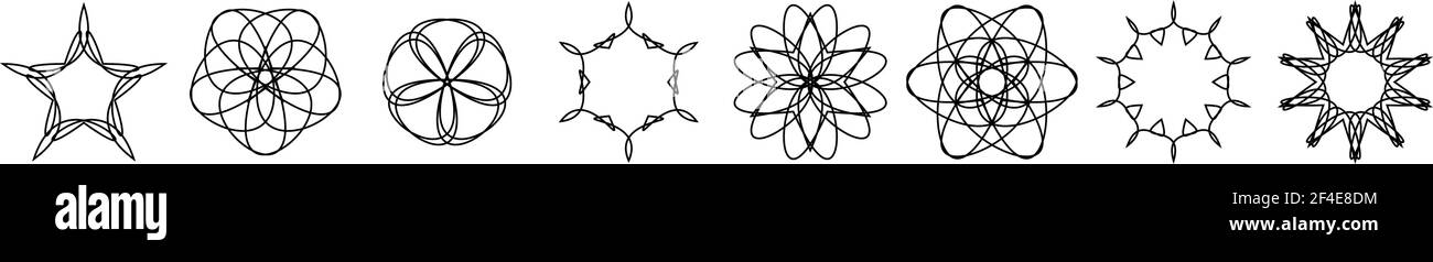 Abstraktes Motiv, Mandala Form Design Element - Stock Illustration, Clip Art Grafiken Stock Vektor