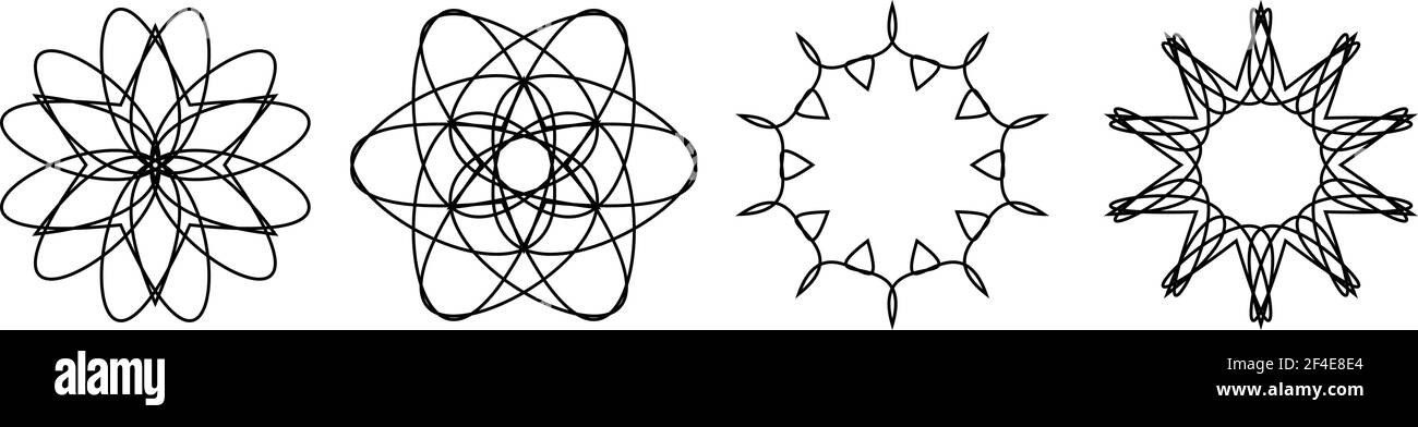 Abstraktes Motiv, Mandala Form Design Element - Stock Illustration, Clip Art Grafiken Stock Vektor