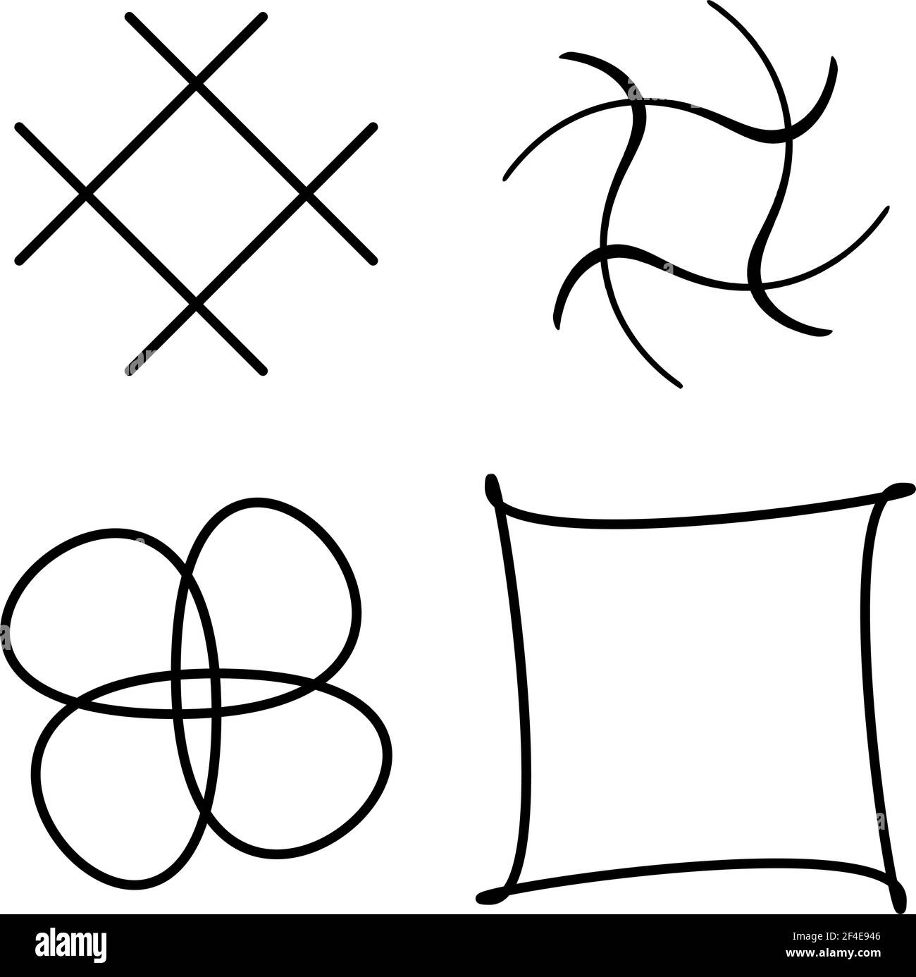 Abstraktes Motiv, Mandala Form Design Element - Stock Illustration, Clip Art Grafiken Stock Vektor