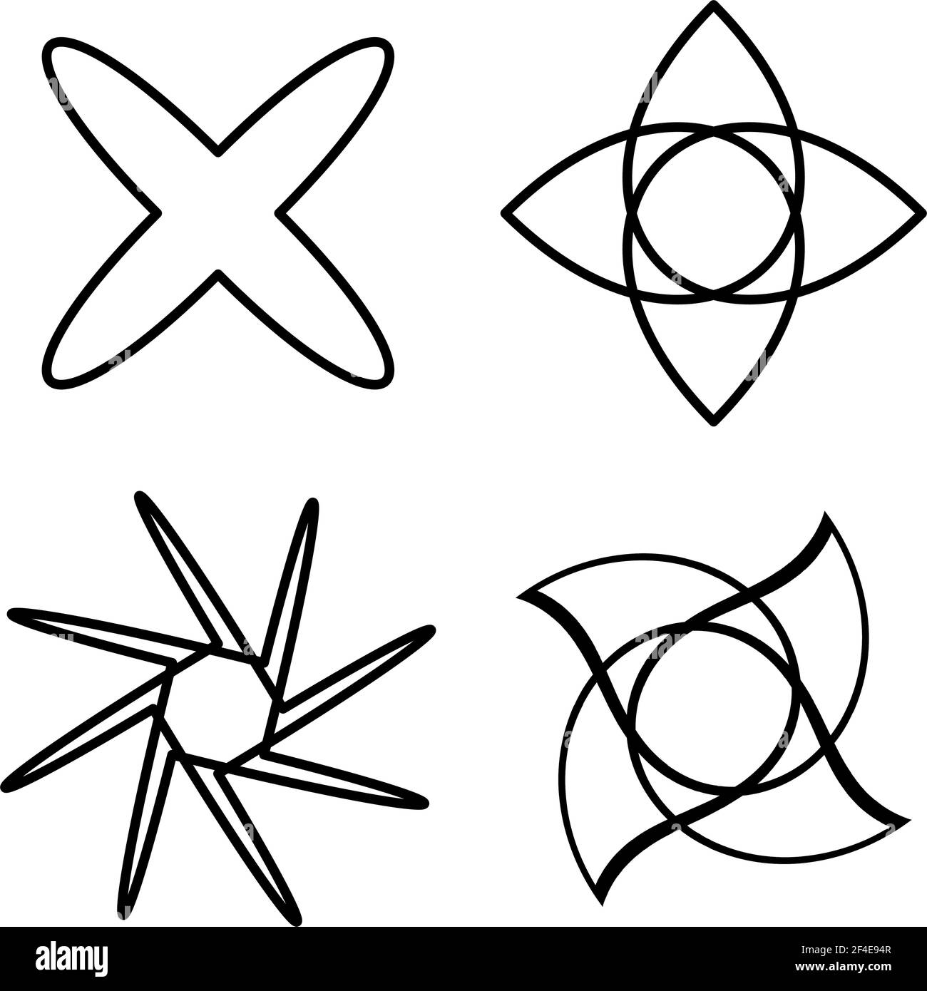 Abstraktes Motiv, Mandala Form Design Element - Stock Illustration, Clip Art Grafiken Stock Vektor