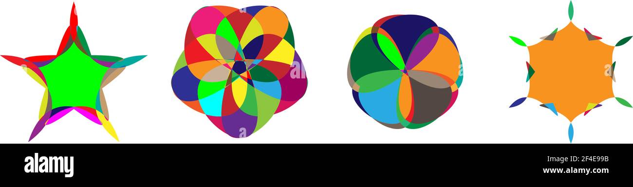 Abstraktes Motiv, Mandala Form Design Element - Stock Illustration, Clip Art Grafiken Stock Vektor