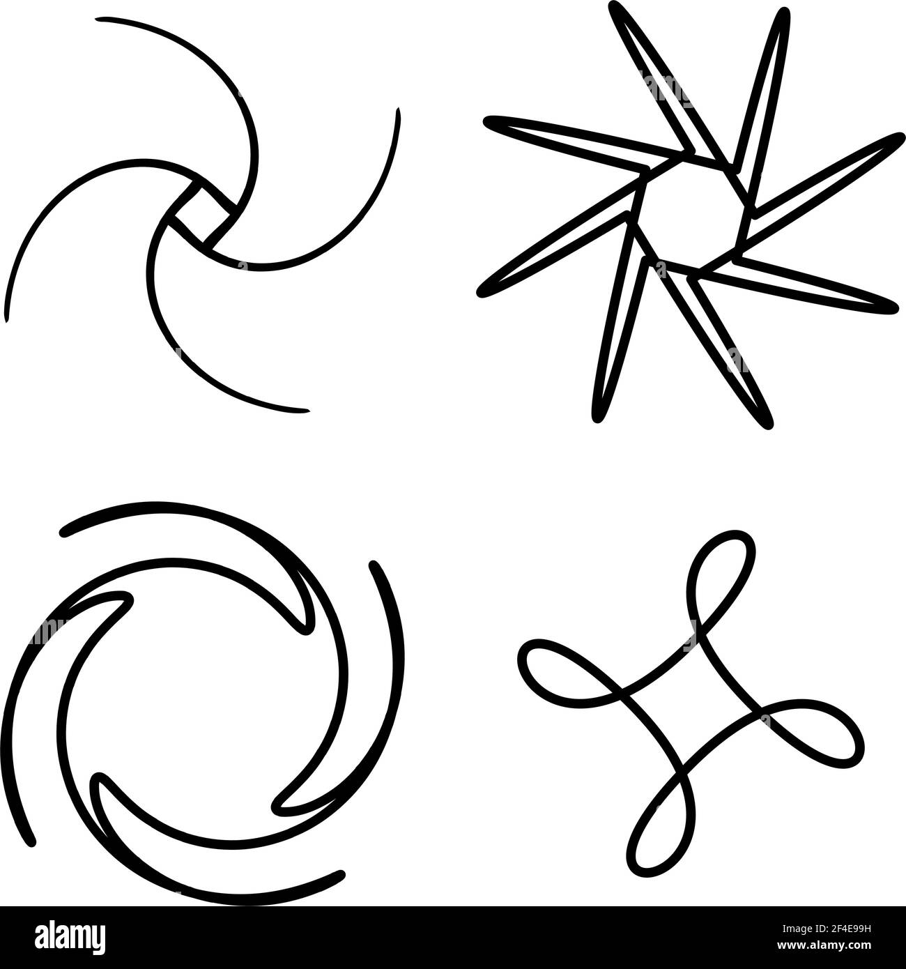 Abstraktes Motiv, Mandala Form Design Element - Stock Illustration, Clip Art Grafiken Stock Vektor