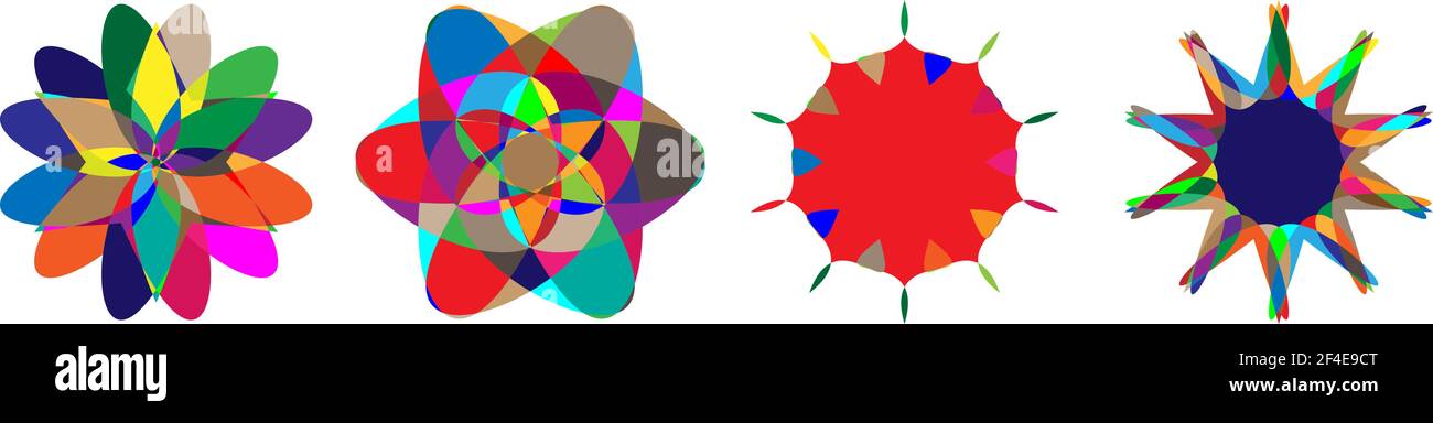 Abstraktes Motiv, Mandala Form Design Element - Stock Illustration, Clip Art Grafiken Stock Vektor