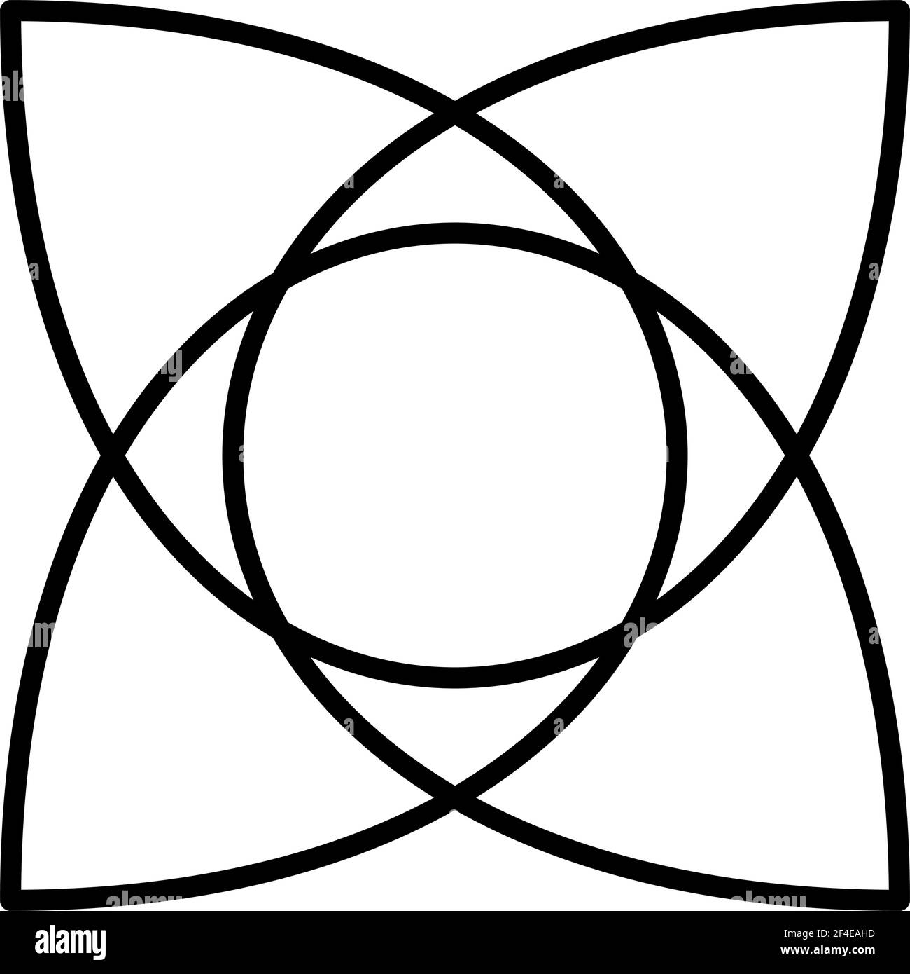 Abstraktes Motiv, Mandala Form Design Element - Stock Illustration, Clip Art Grafiken Stock Vektor