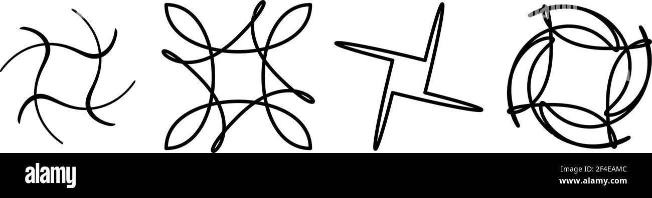 Abstraktes Motiv, Mandala Form Design Element - Stock Illustration, Clip Art Grafiken Stock Vektor