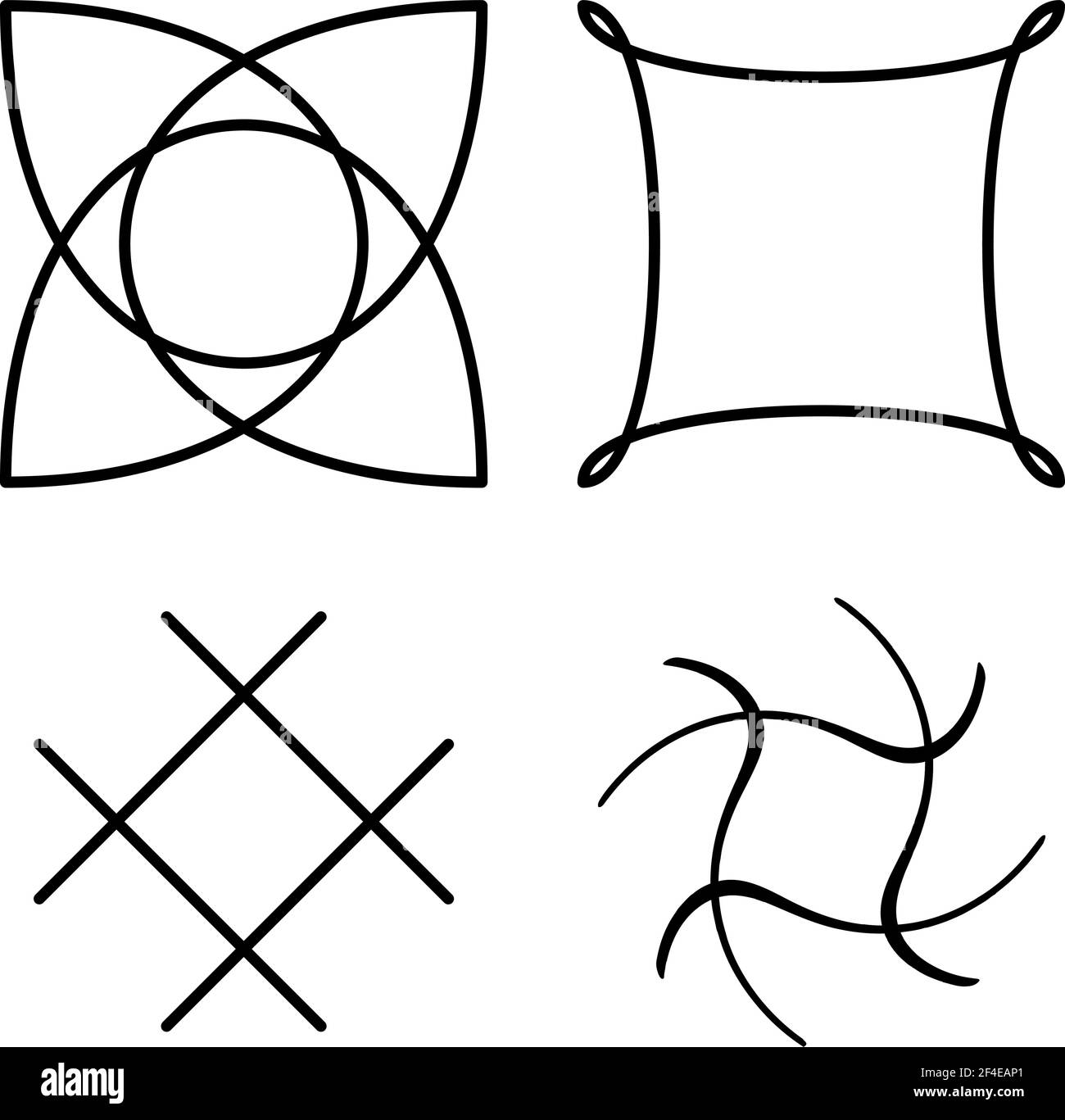 Abstraktes Motiv, Mandala Form Design Element - Stock Illustration, Clip Art Grafiken Stock Vektor