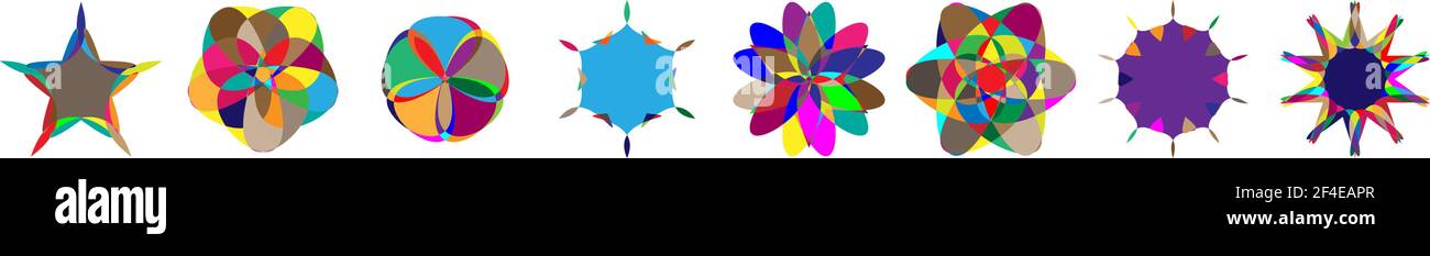 Abstraktes Motiv, Mandala Form Design Element - Stock Illustration, Clip Art Grafiken Stock Vektor