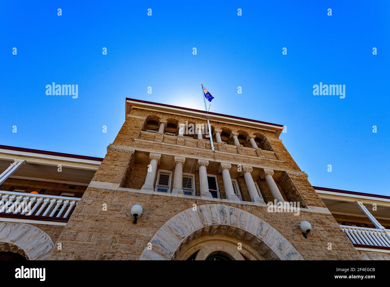Sonniger Tag des Perth Mint Gebäudes Stockfoto