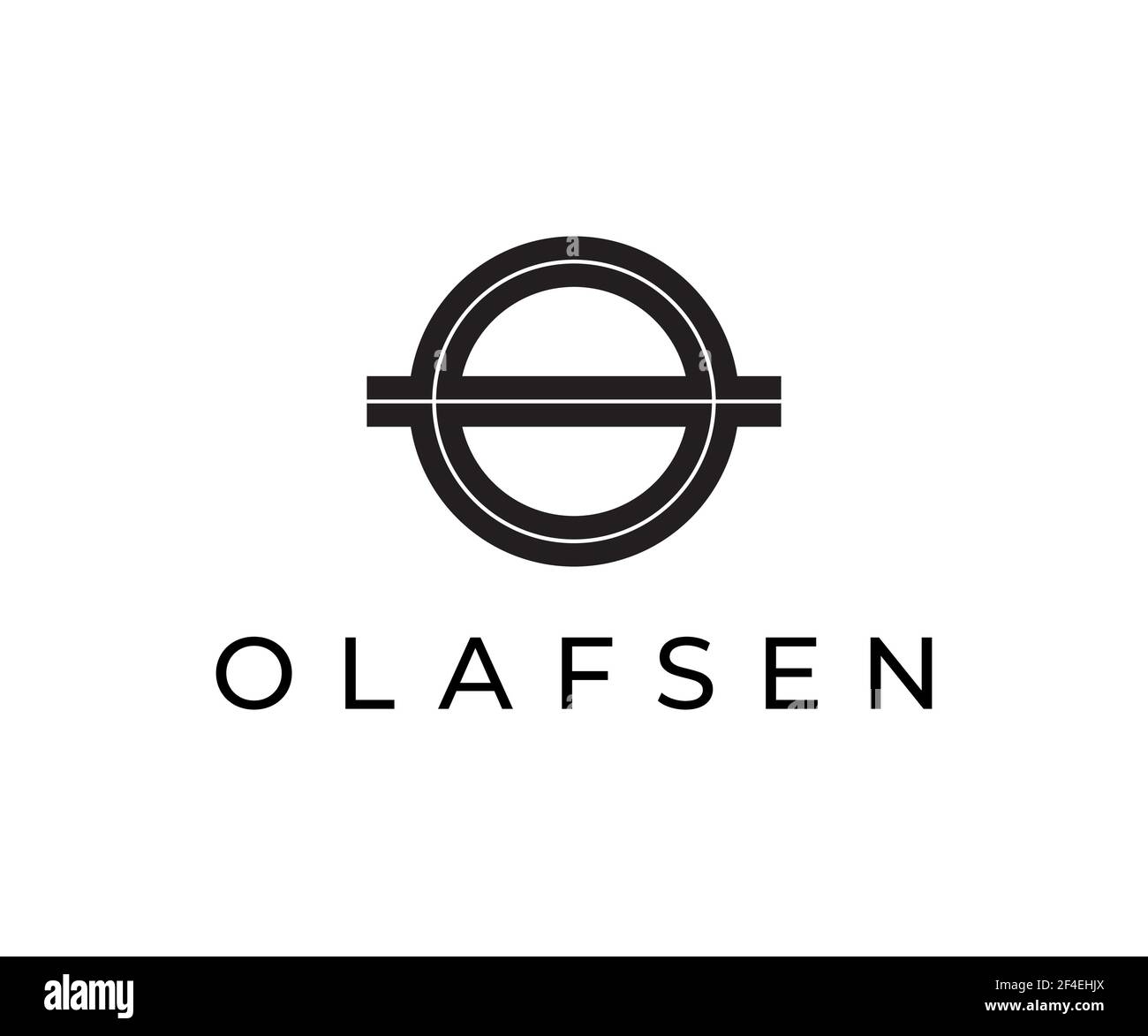 Initial Letter Typ O schwarz elegantes Logo Design. Abstraktes minimalistisches Vektor-Icon mit O-Monogramm für eine Markenidentität. Stock Vektor