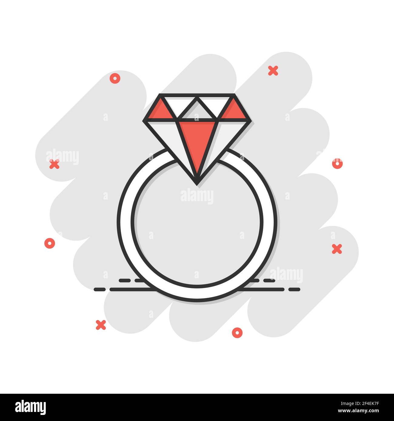 Vektor cartoon Engagement Ring mit Diamant Symbol im Comic-stil. Hochzeit  Schmuck Ring Abbildung Piktogramm. Romanze Verhältnis business Splash ef  Stock-Vektorgrafik - Alamy