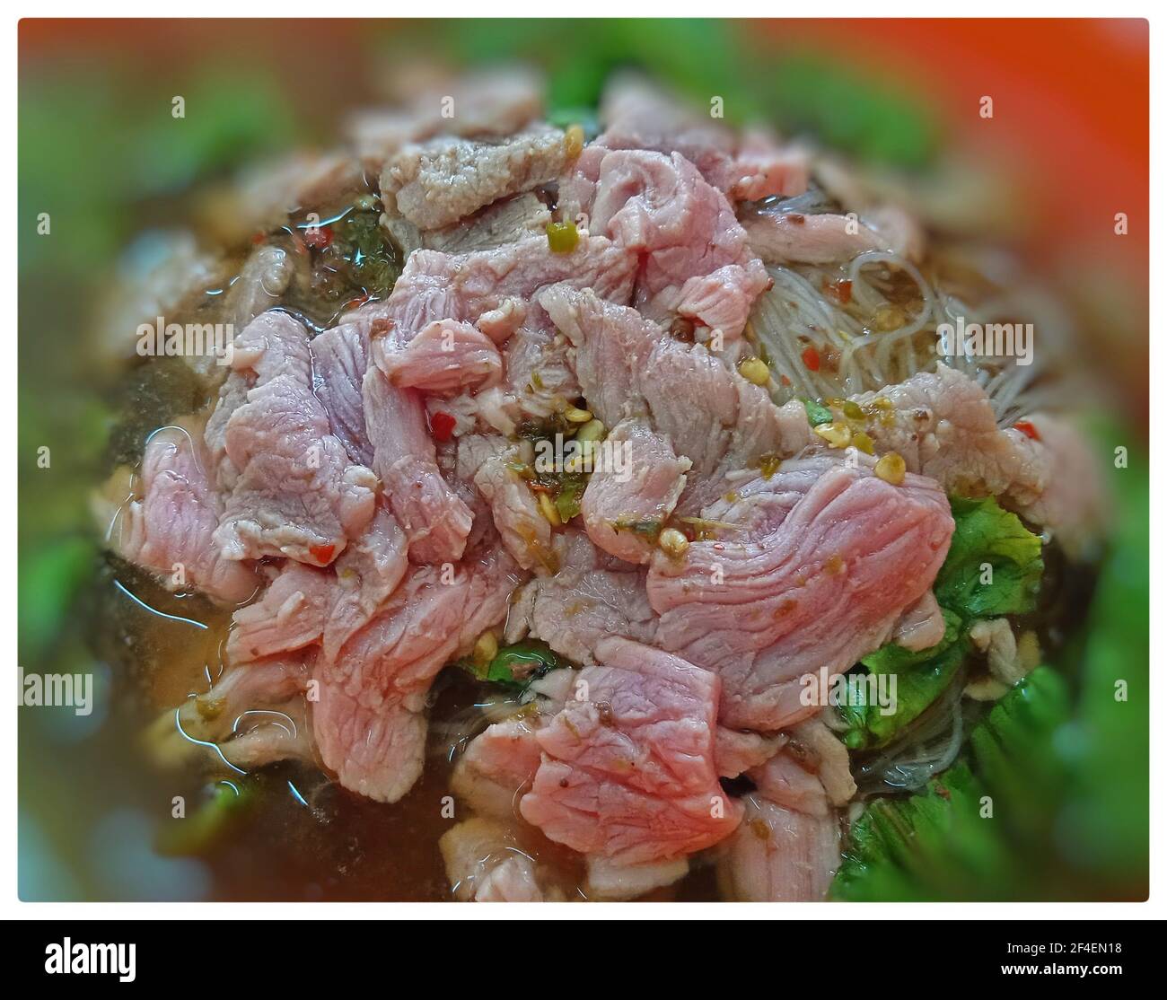 Leckere Auswahl an thailändischen Essen Fotos Stockfoto