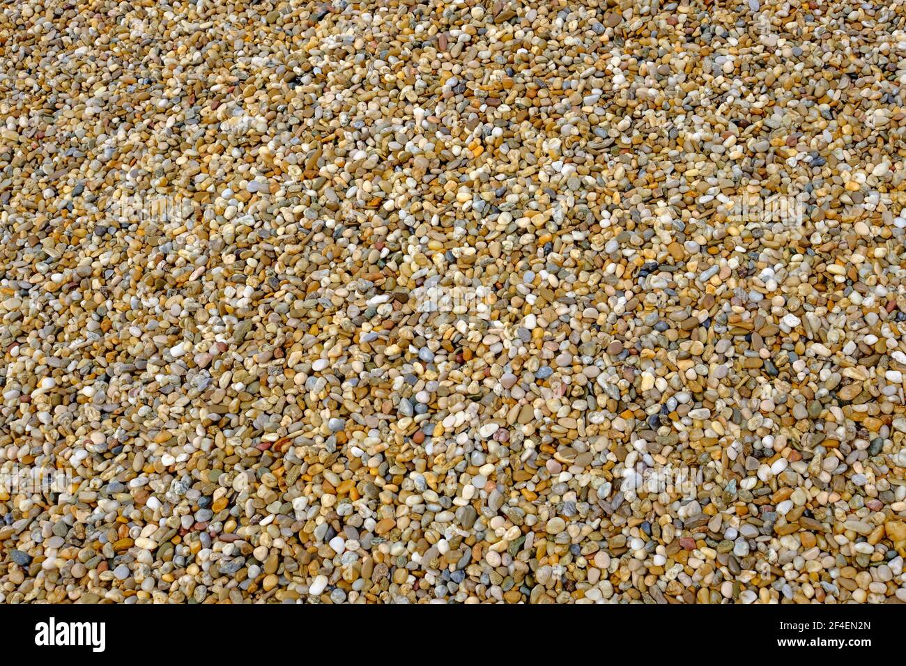 Haufen von Kiessteinen, Sand Stockfoto