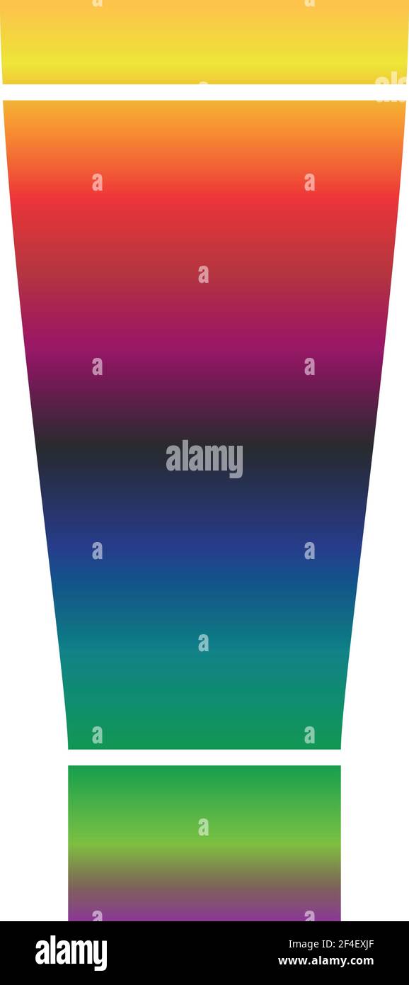 Symbol für Farbtubus eines Satzes. Regenbogen Gradientenvektor EPS 10 Stock Vektor