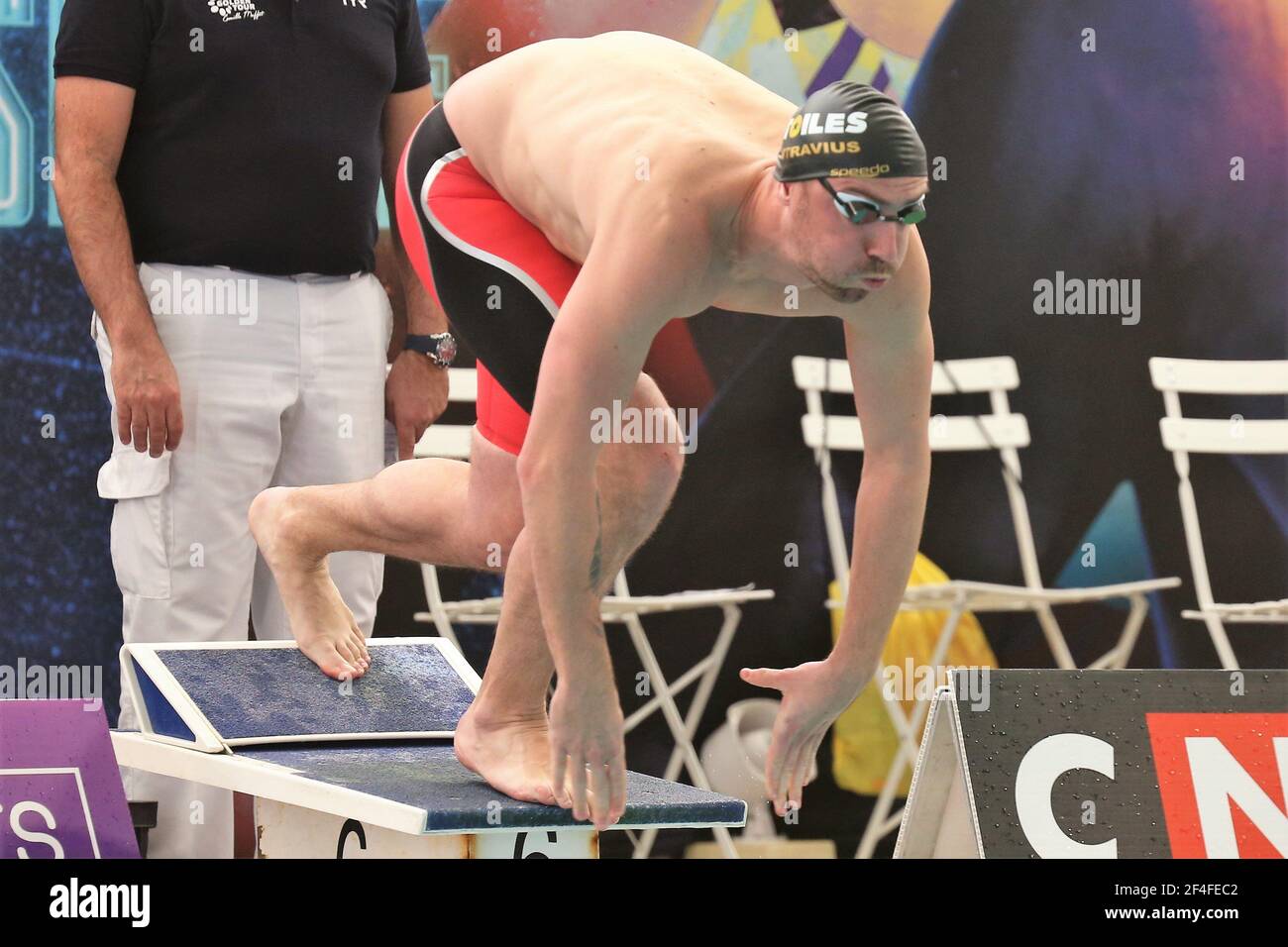 Jérémy Stravius von Etoiles 92, Finale B 50 m Schmetterling Männer während der FFN Golden Tour Camille Muffat 2021, Schwimmen olympischen und europäischen Auswahlen am 20. März 2021 im Cercle des Nageurs de Marseille in Marseille, Frankreich - Foto Laurent Lairys / DPPI Stockfoto