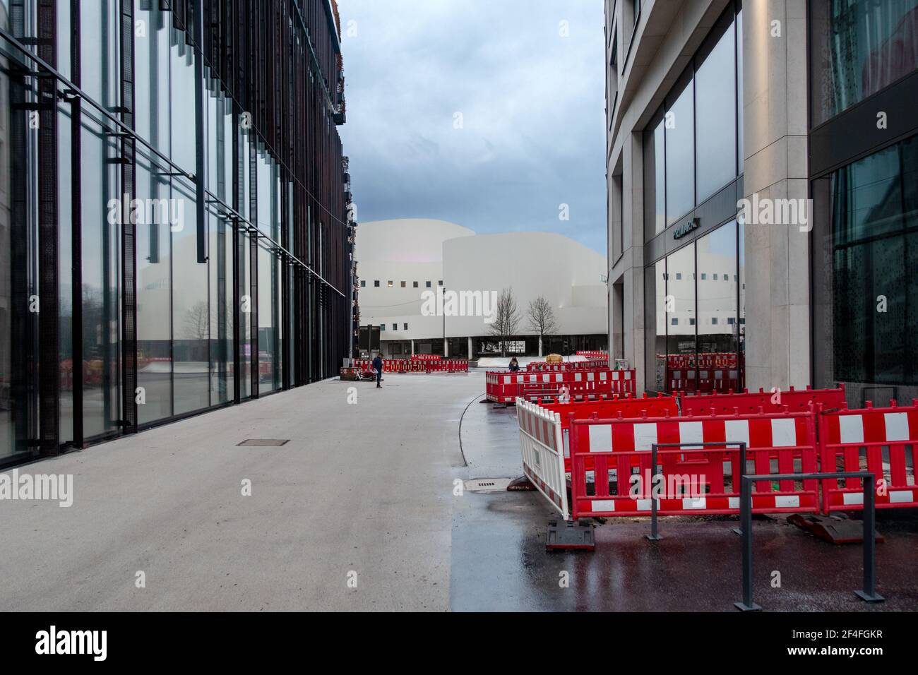 Blick auf die Fassade des Schauspielhauses in Düsseldorf Stockfoto