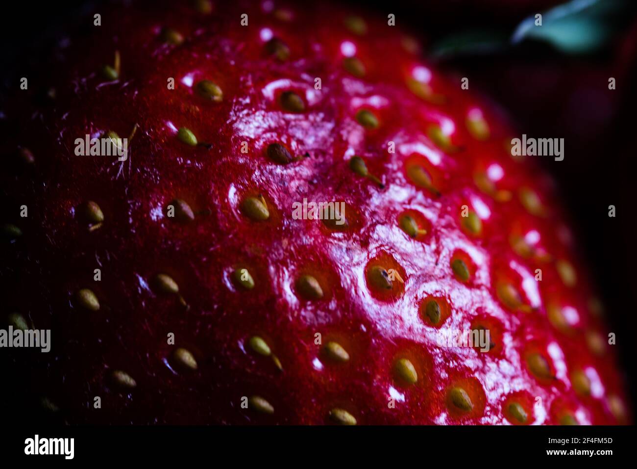 Food Frame Hintergrund - frisch reifen perfekte Erdbeeren Stockfoto