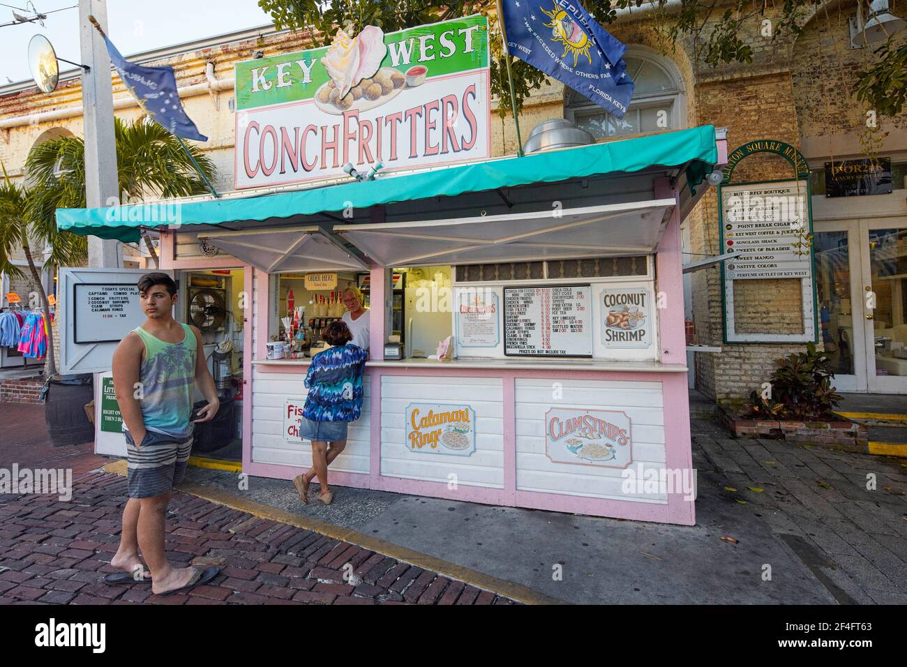 Key West Conch Krapfen in Key West Florida USA Stockfoto