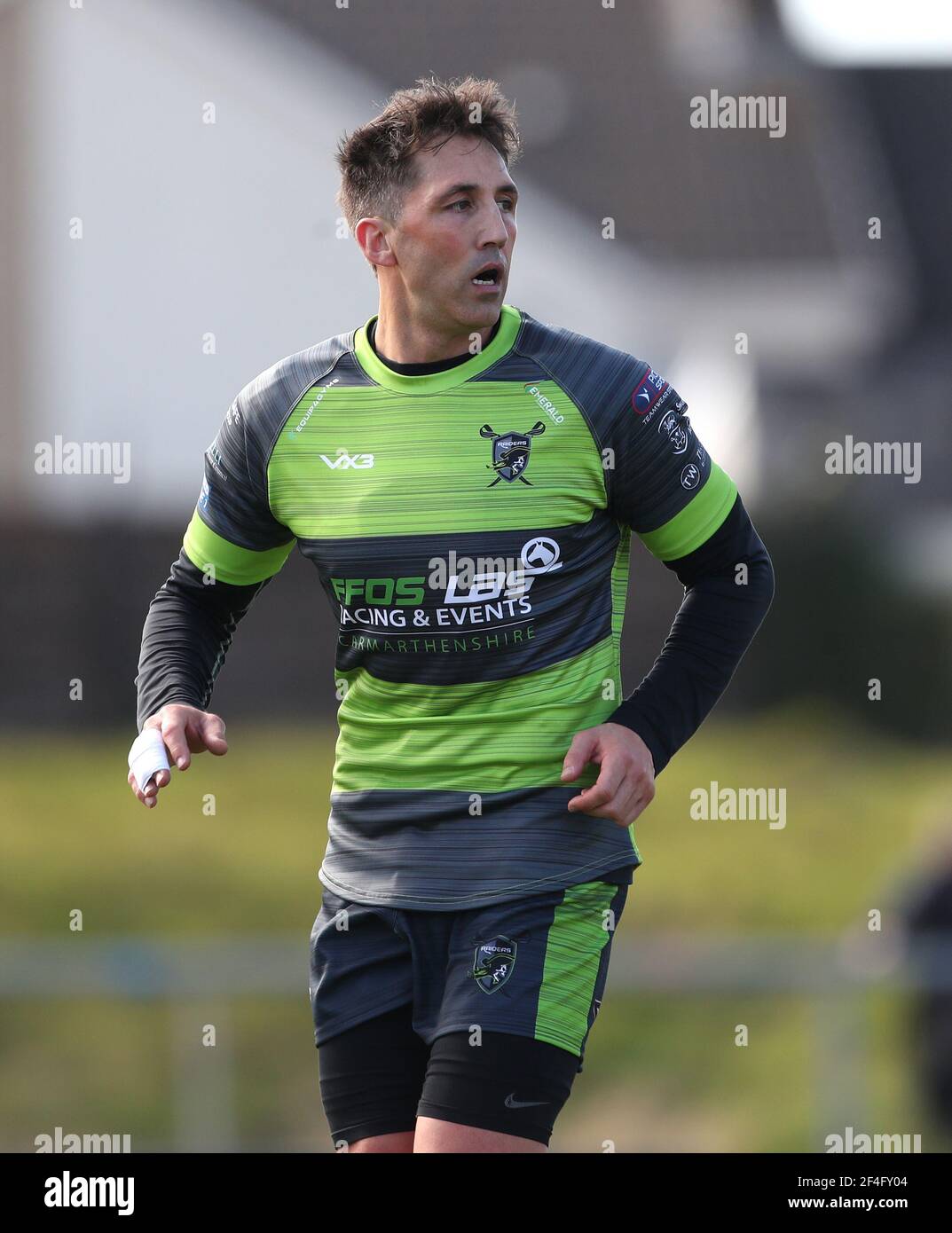 Gavin Henson von West Wales Raiders in Aktion während des Betfred Challenge Cup Spiels im Stebonheath Park, Llanelli. Bilddatum: Sonntag, 21. März 2021. Stockfoto