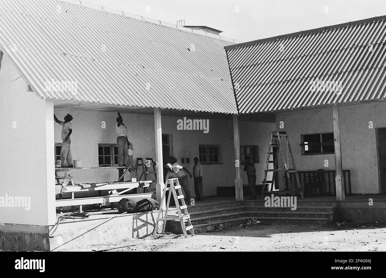 Arbeiterhäuser in Turiguano, Kuba, Provinz Ciego de avila, 1963. Aus der Sammlung Deena Stryker Photographs. () Stockfoto