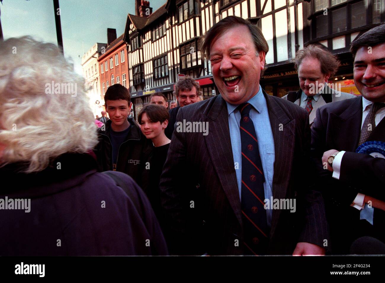 KEN CLARKE IN IPSWICH PARLAMENTSWAHLEN 1997 Stockfoto