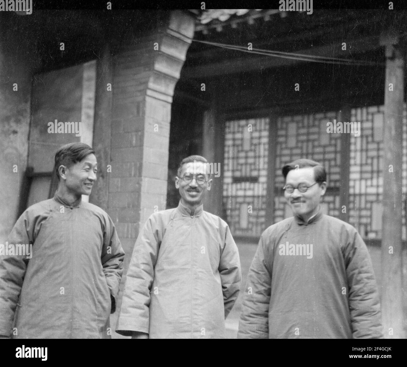 Jimmy Yen und Kollegen, China, Ding Xian (China), Dingzhou Shi (China), Hebei Sheng (China), 1931. Aus der Sammlung Sidney D. Gamble Photographs. () Stockfoto