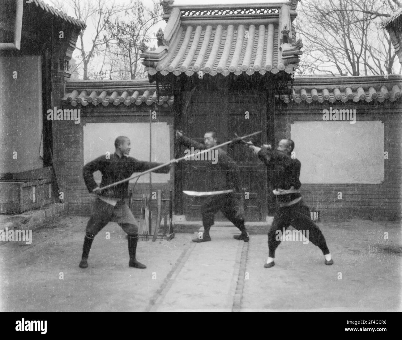 Kampfkunst, China, Ding Xian (China), Dingzhou Shi (China), Hebei Sheng (China), 1931. Aus der Sammlung Sidney D. Gamble Photographs. () Stockfoto