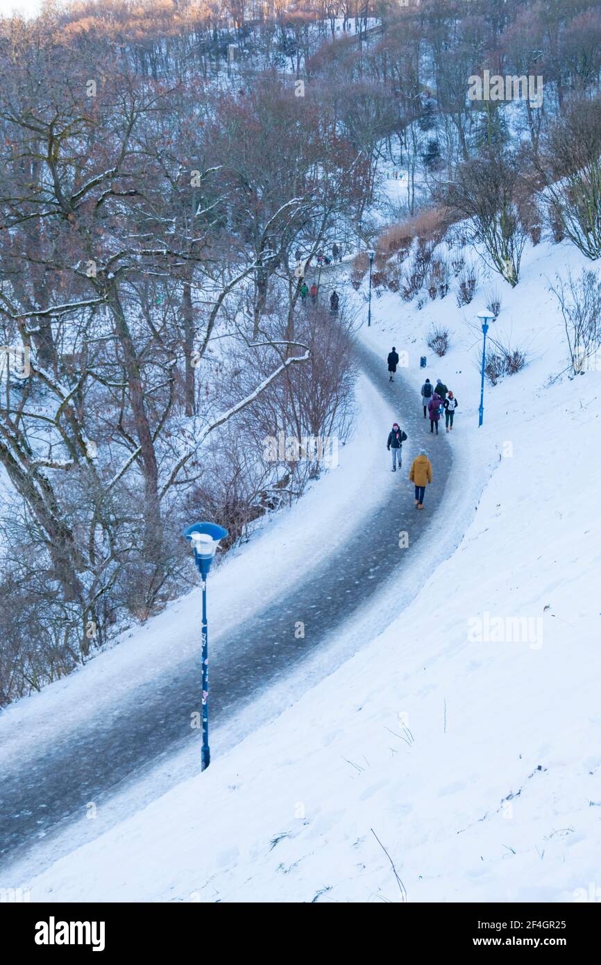 Promenáda Raoula Wallenberga, Raoul Wallenberg Promenade, Velká strahovská zahrada, Prag, Tschechische Republik Stockfoto