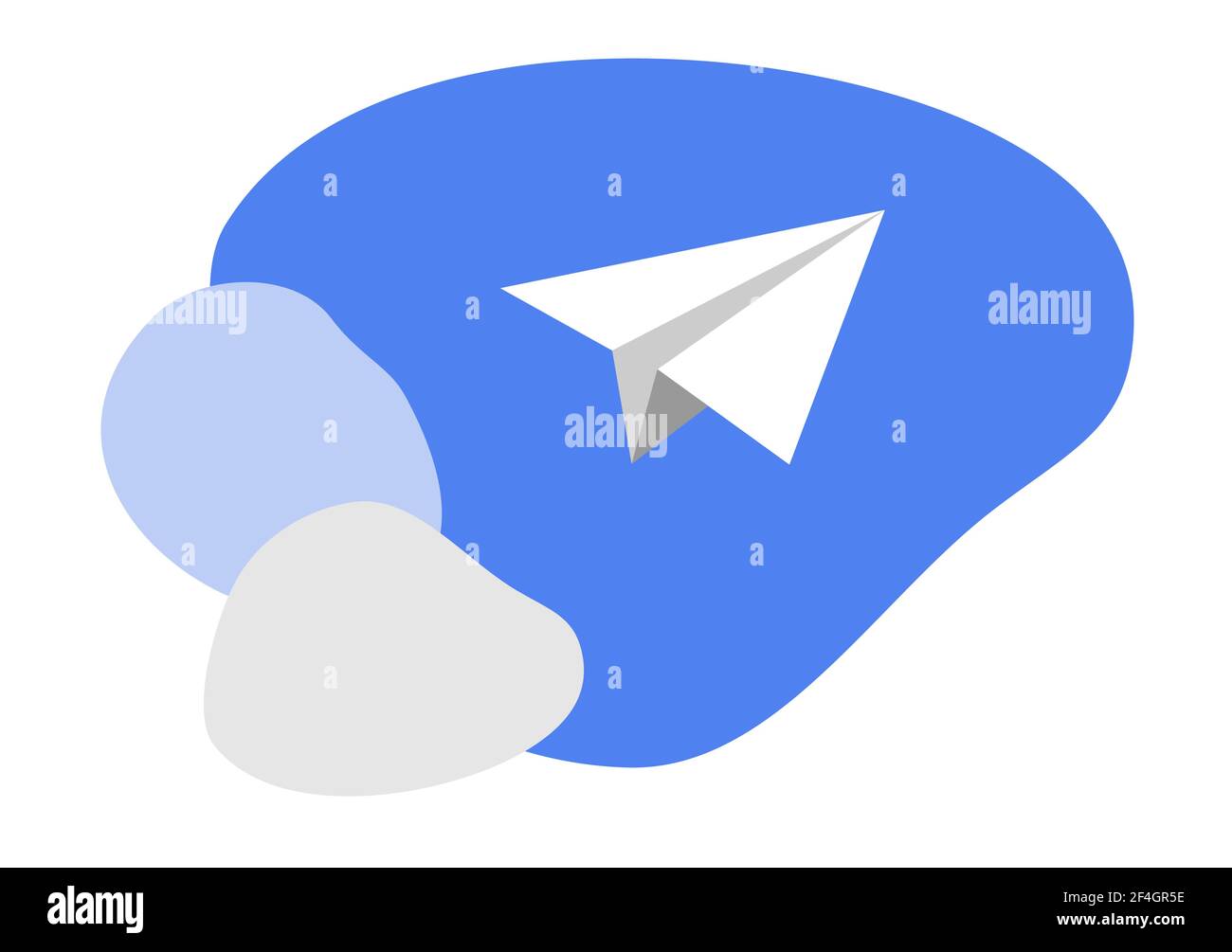 PAPIERFLUGZEUG MIT WOLKEN ISOLIERT Stock Vektor