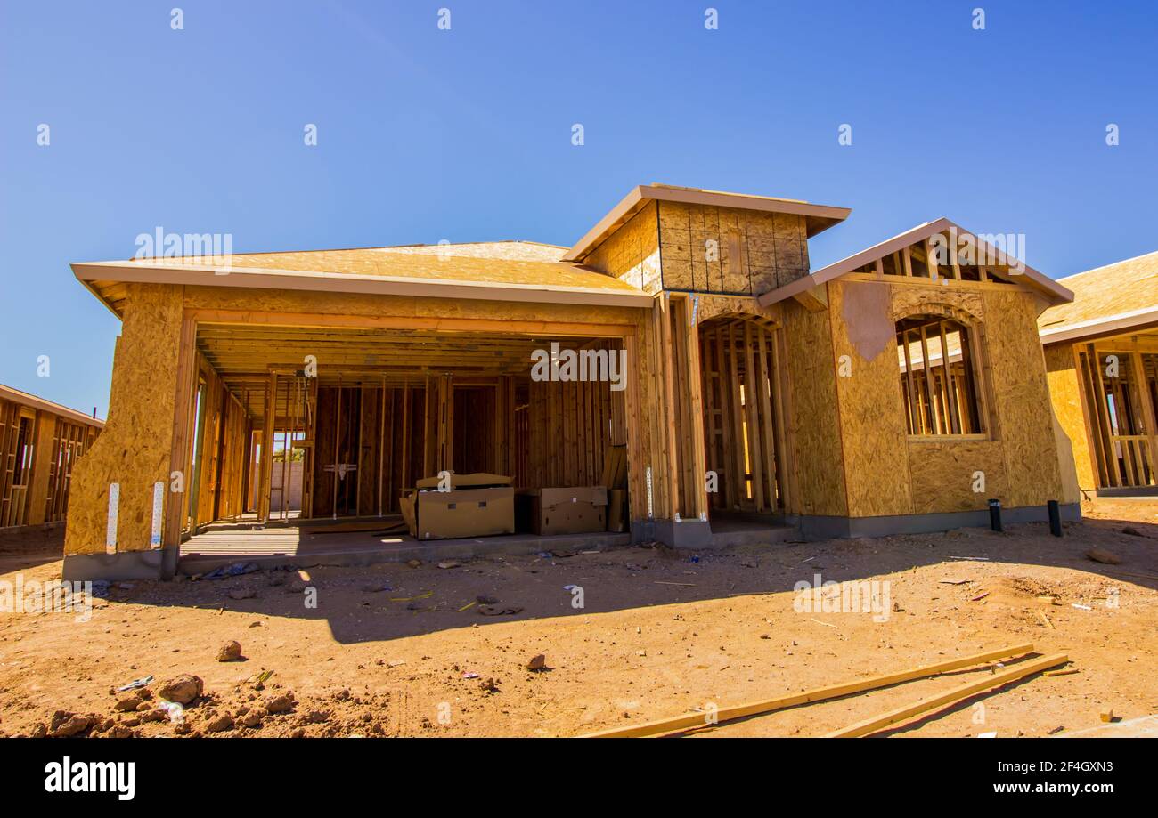 Neue Heimat in die Phase der Konstruktion Stockfoto