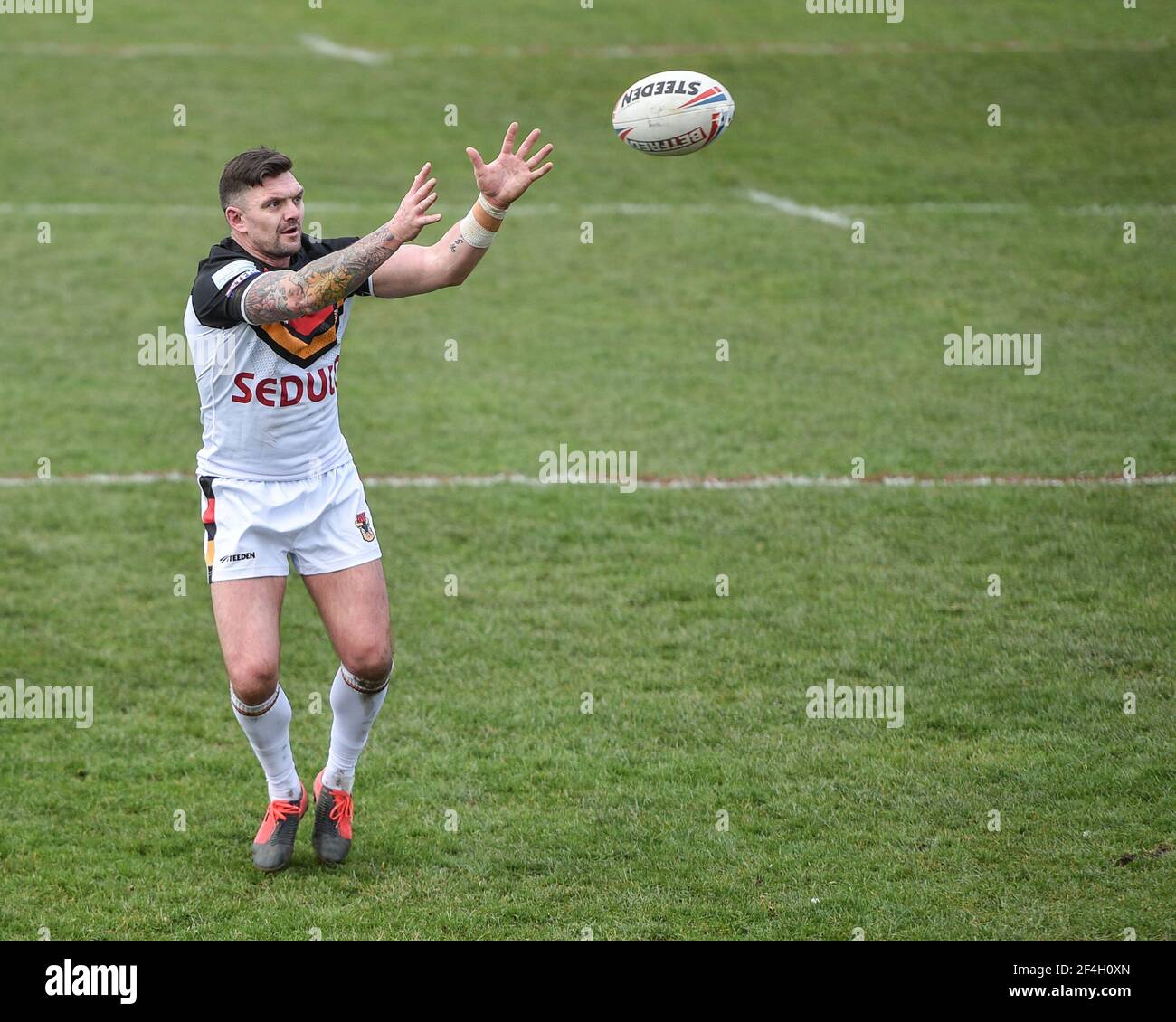 Featherstone, England - 21st. März 2021 - Danny Brough von Bradford Bulls in Aktion während der Rugby League Betfred Challenge Cup Runde 1 zwischen Featherstone Rovers und Bradford Bulls im Millenium Stadium, FeatherstoneUK Dean Williams/Alamy Live News Stockfoto
