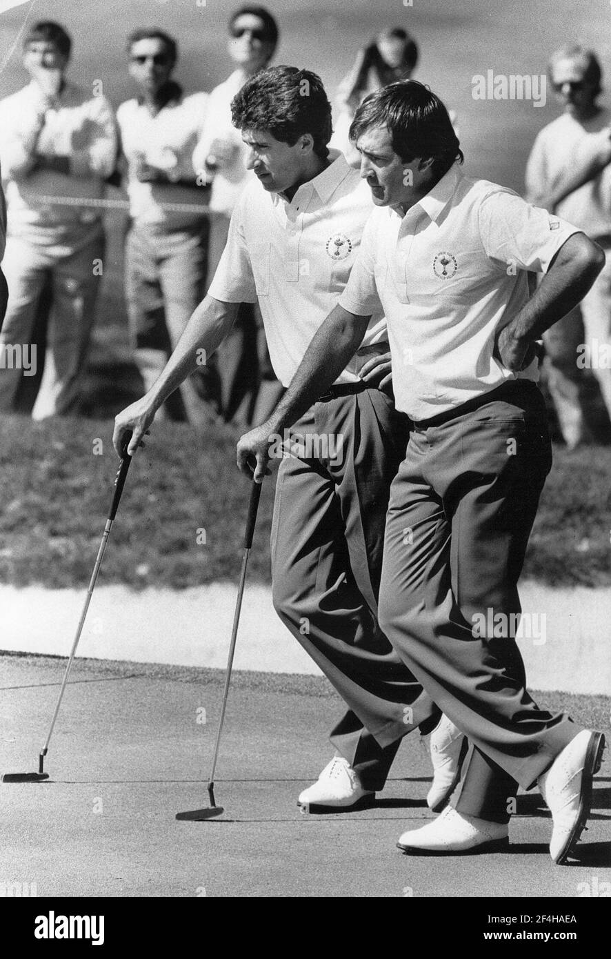 RYDER CUP IM DORF MUIRFIELD USA 1987. BILD DAVID ASHDOWN. Stockfoto