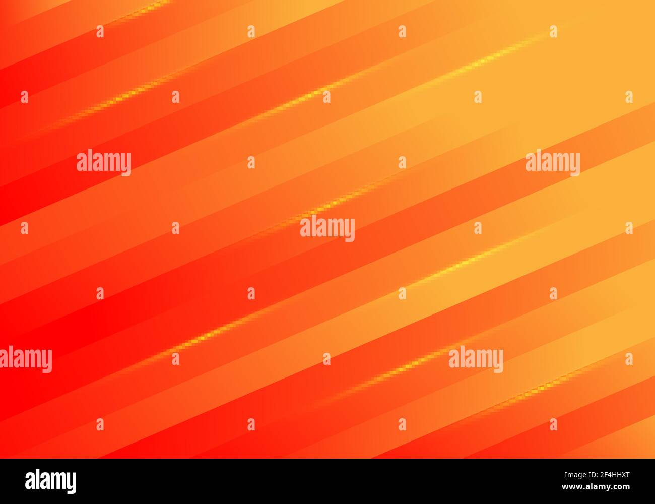 Abstrakte gelbe diagonale Streifen Linien leuchten auf rotem Hintergrund. Vektorgrafik Stock Vektor