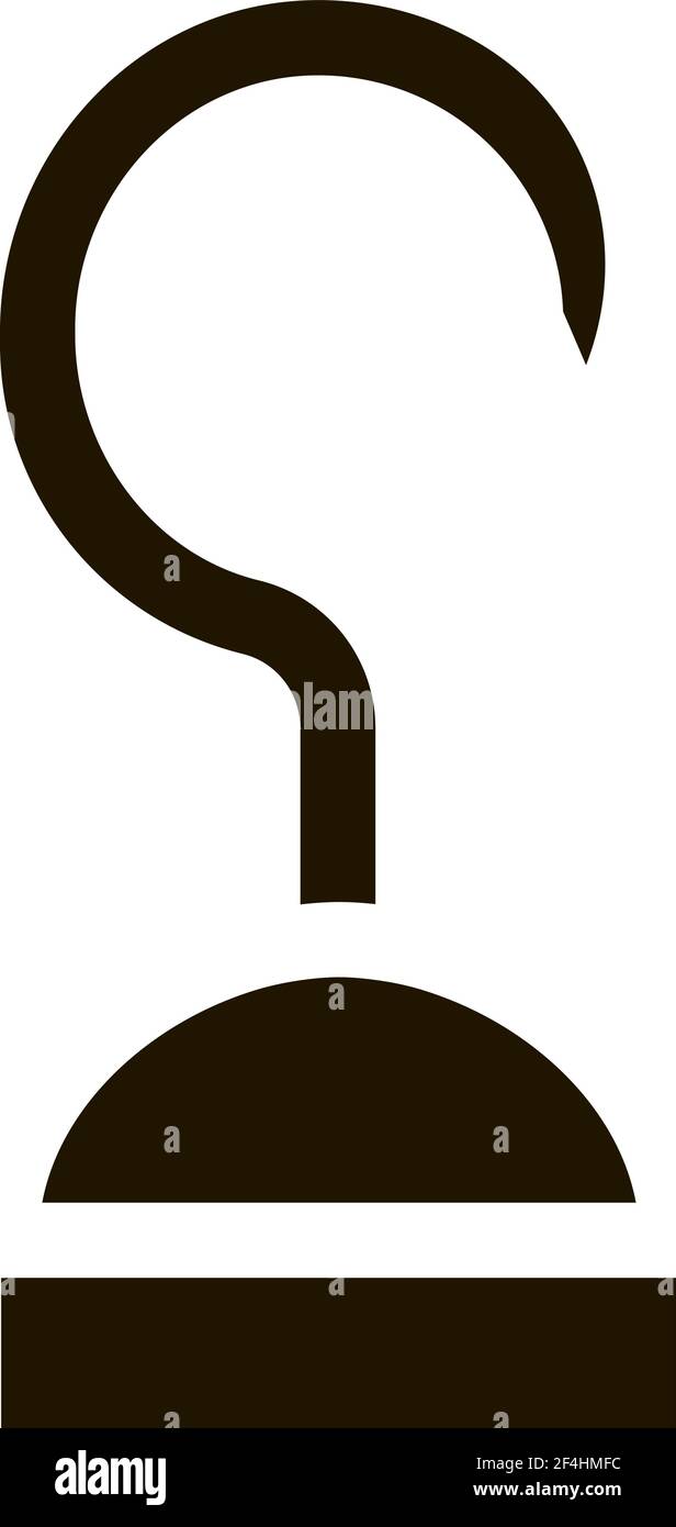 Symbol „Hand Hook“ Vektor-Glyphe-Illustration Stock Vektor