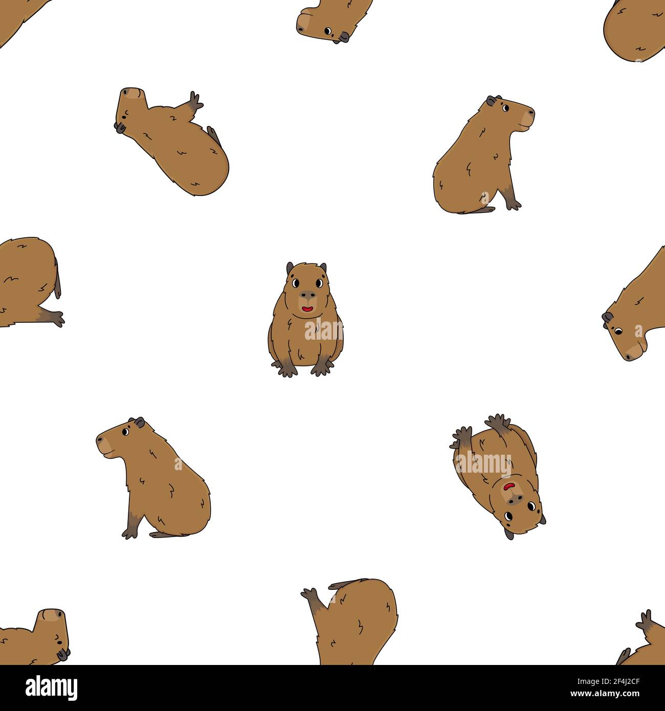 https://c8.alamy.com/compde/2f4j2cf/nahtlose-muster-von-vector-niedlichen-cartoon-umriss-capybara-lachelt-sitzt-auf-dem-boden-liegend-traumen-aktiv-doodle-isolierte-illustration-von-tieren-2f4j2cf.jpg