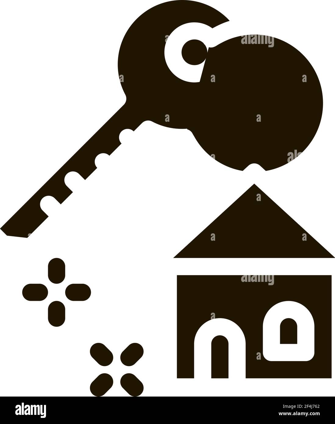 Winning House Icon Vektor Glyphe Illustration Stock Vektor