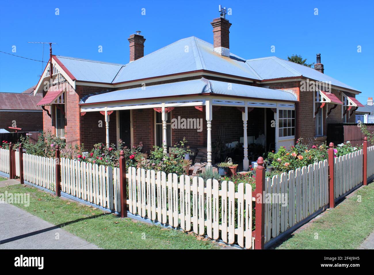 Australian Housing Styles, Federation (Edwardian) Style Home in Goulburn, New South Wales, Australien. Stockfoto